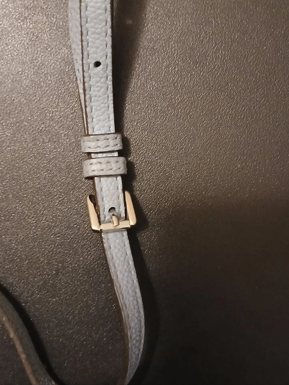 Michael Kors Pebbled Leather Crossbody in Light Blue with Silver-Tone MK Logo